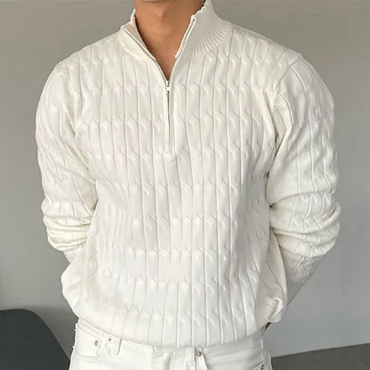 Cable Knit Half-Zip