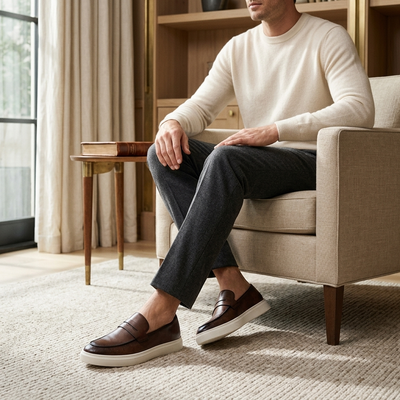 Faux Leather Loafers