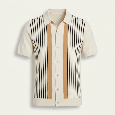 Chaplin Stripe Knit Polo