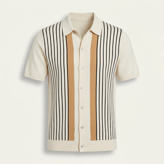 Chaplin Stripe Knit Polo