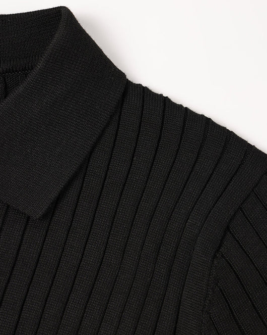 Premium Polo mit Rippstruktur