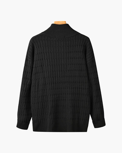 Cable Knit Half-Zip