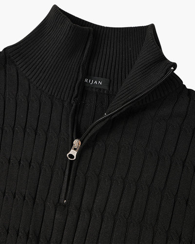 Cable Knit Half-Zip