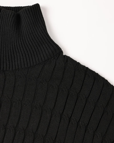 Cable Knit Half-Zip