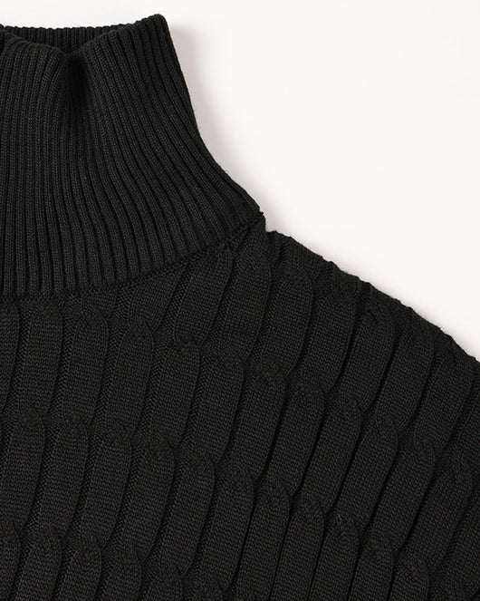Cable Knit Half-Zip
