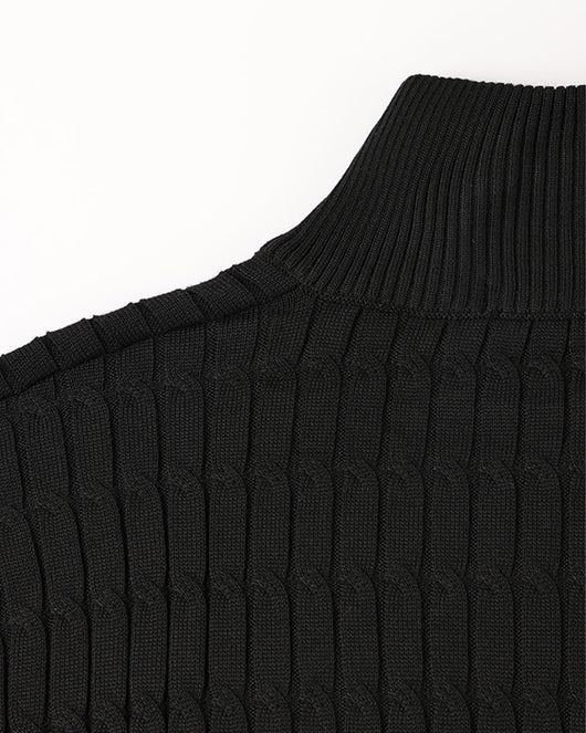 Cable Knit Half-Zip