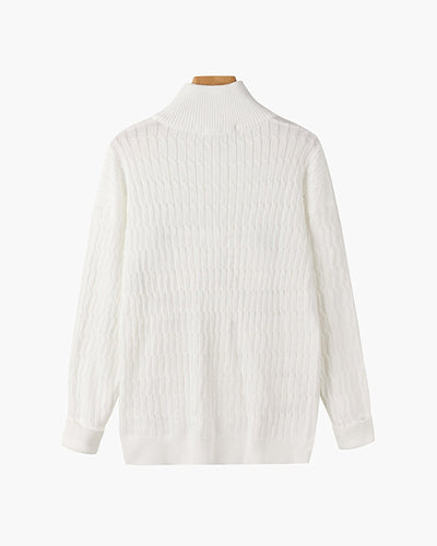 Cable Knit Half-Zip