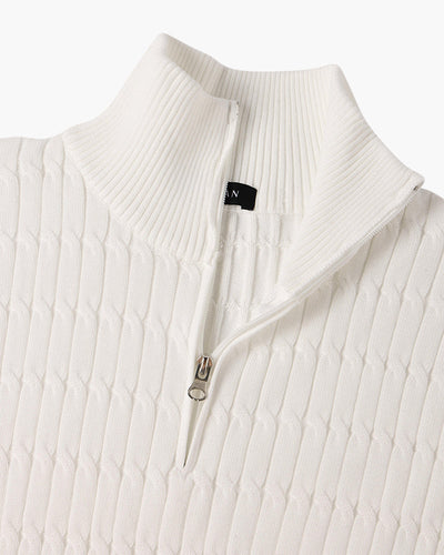 Cable Knit Half-Zip