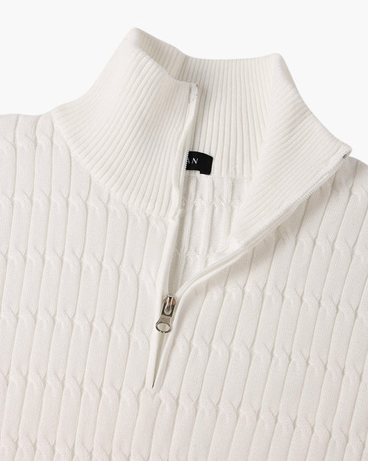 Cable Knit Half-Zip