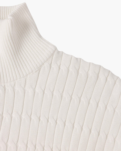 Cable Knit Half-Zip