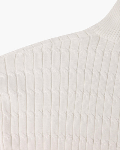 Cable Knit Half-Zip