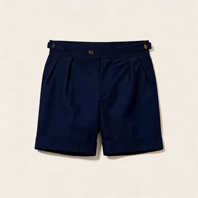 Pleated Buckle Shorts