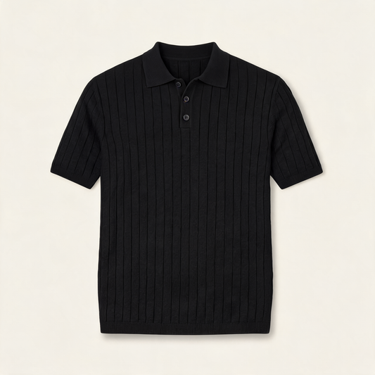 Ribbed Cotton Polo