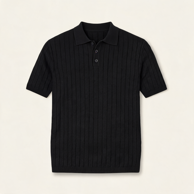 Ribbed Cotton Polo