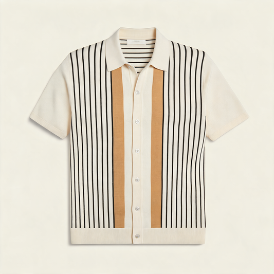 Chaplin Stripe Knit Polo