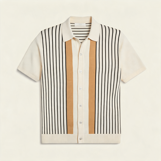 Chaplin Stripe Knit Polo