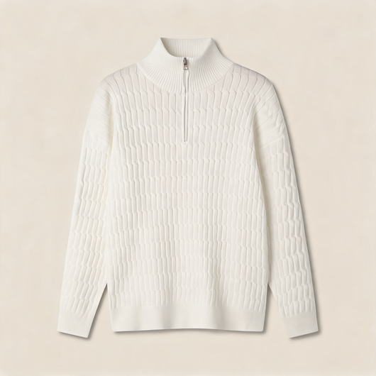 Cable Knit Half-Zip