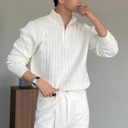 Cable Knit Half-Zip